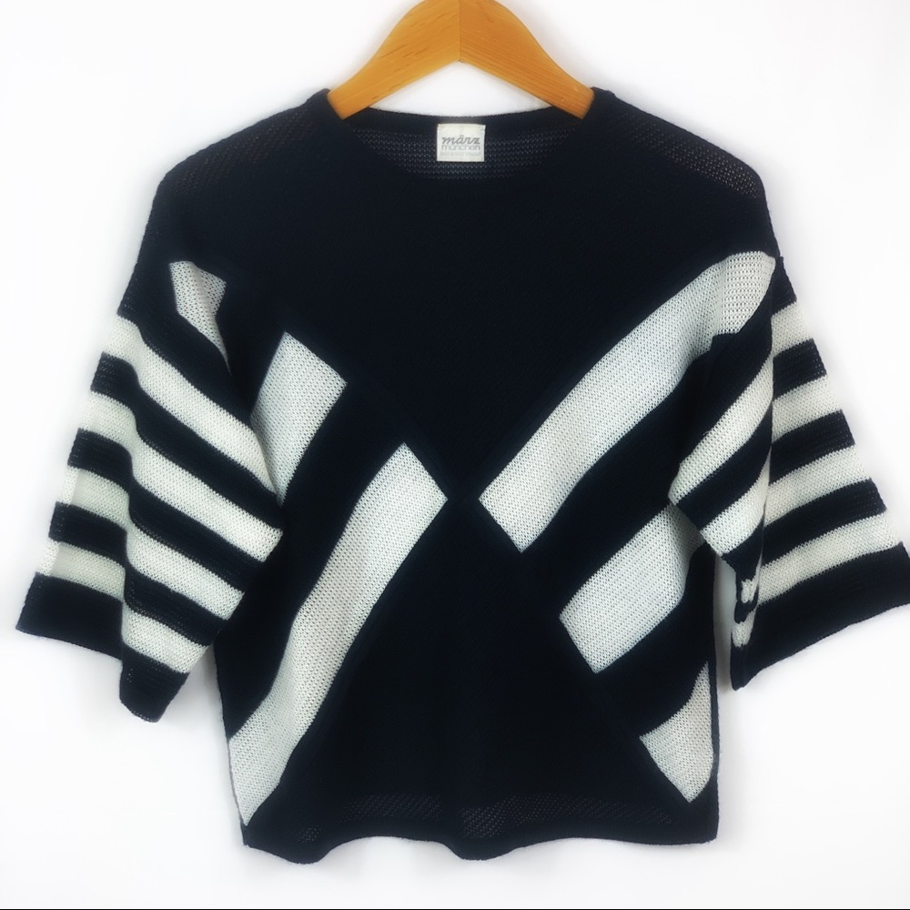 Marv Munchen German Designer Black and White Top